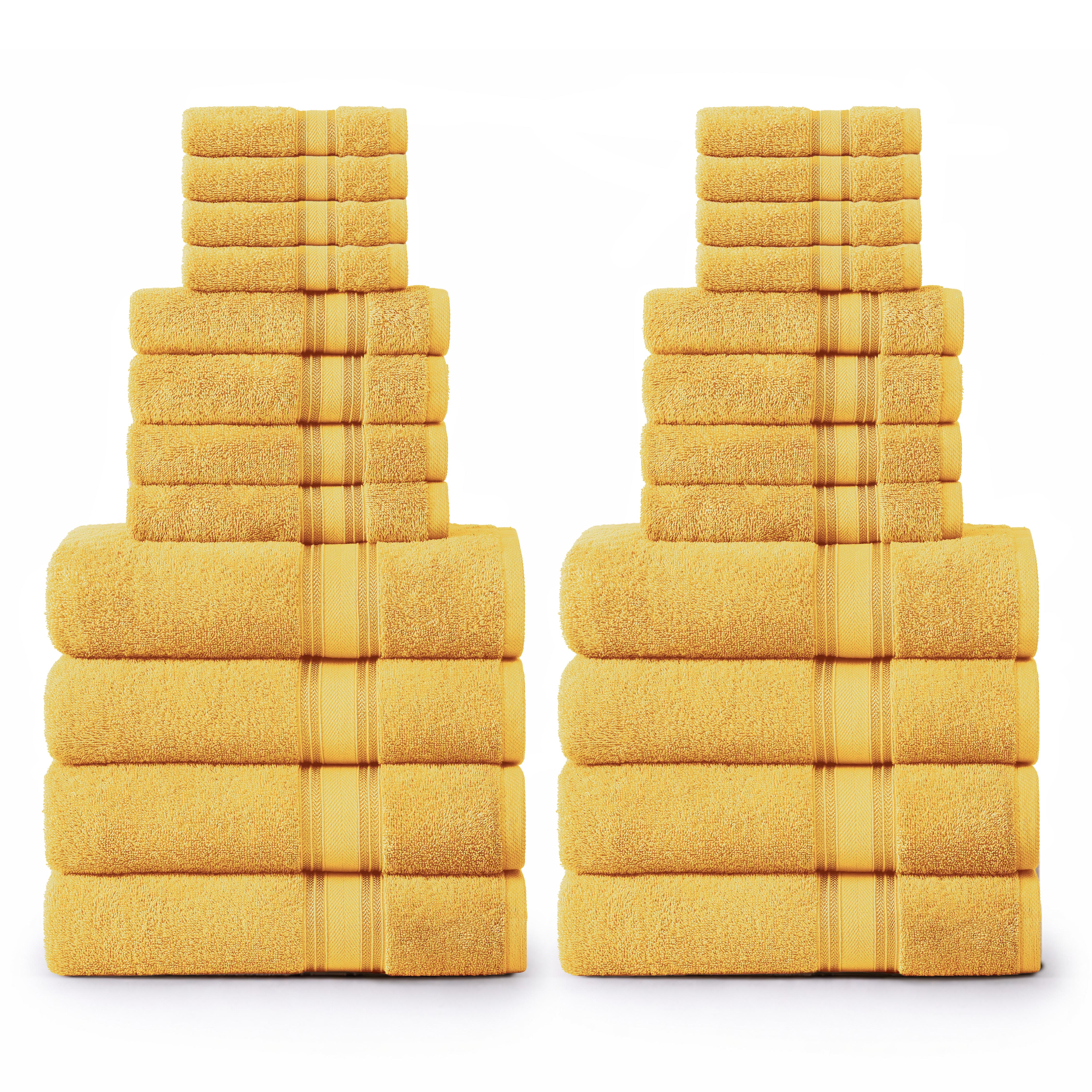 24 Piece 100% Cotton Towel Set 550GSM - Mimosa
